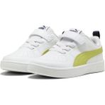 Puma Rickie Ac+ Ps Çocuk Ayakkabı Beyaz Yeşil Düz Tabanlı Çocuk İçin Nefes Alabilir Malzeme