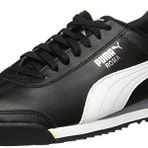 Puma Roma Basic Youth Trainers Black White Silver Unisex Çocuk Spor Ayakkabı