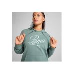 Puma SCRIPT COMFORT HOODİE GREEN MOON KADIN KAPÜŞONLU SWEATSHIRT