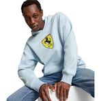 Puma Scuderia Ferrari Race Big Shield Kapüşonlu Sweatshirt Açık Mavi