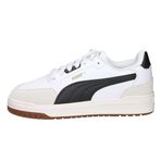 PUMA Shuffle Downtown OG Unisex Yetişkin Spor Ayakkabı, PUMA White-Black-Vapor Gray, 44