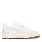 PUMA Shuffle Downtown OG Unisex Yetişkin Spor Ayakkabı, PUMA White-Vapor Gray-Gold, 40.5