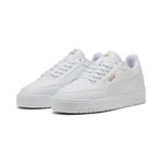 PUMA Shuffle Downtown Unisex Yetişkin Spor Ayakkabı, PUMA White-PUMA White-Gold, 44.5