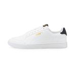 Puma Shuffle Perforated Trainers White Black Team Gold-Peacoat Uniseks Spor Ayakkabı