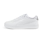 Puma Skye Clean Distressed White Silver Kadın Futbol Ayakkabısı
