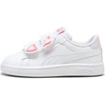 Puma Smash 3.0 Badges Kadın Bebek Spor Ayakkabı Düz Taban Tekstil Malzeme ile Günlük Kullanıma Uygun - Beyaz