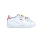 Puma Smash 3.0 Badges V Inf Beyaz Çocuk Ayakkabı Erkek Çocuk İçin Düz Tabanlı Rahat Tasarım