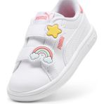 Puma Smash 3.0 Badges V Inf Çocuk Ayakkabı Beyaz Erkek Çocuklar İçin Dayanıklı ve Rahat
