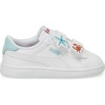 Puma Smash 3.0 Beyaz Kız Çocuk Sneaker Hafif ve Esnek Düz Taban Tekstil Malzeme ile Günlük Kullanım İçin