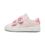PUMA Smash 3.0 Bfly V Inf kız bebek spor ayakkabısı, Frosty Pink Strawberry Burst White Silver, 27 EU