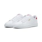 PUMA Smash 3.0 L erkek spor ayakkabısı, White Club Red Gold, 42.5 EU