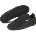 PUMA Smash Buck Tenis Ayakkabı Erkek Kadın Günlük Kullanıma Uygun Suni Deri Kauçuk Taban - black-puma silver