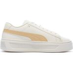 Puma Smash Platform V3 Kadın Sneaker Günlük Spor Ayakkabı Platform Taban Softfoam+ - Beyaz - Pembe