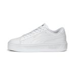 Puma Smash Platform V3-Puma White-Puma Silver Low Kadın Bot