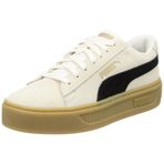 Puma Smash Platform V3 Sd Kadın Sneaker, Ekru Siyah Altın Beyaz, 37 Beden