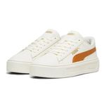 Puma Smash Platform v3-Warm White-Caramel Latte-Puma Gold Low Kadın Bot