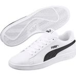 Puma Smash V2 Buck Erkek Spor Ayakkabı Gri Siyah Beyaz