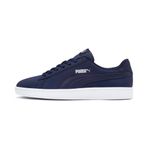 Puma Smash v2 Buck Unisex Yetişkin Spor Ayakkabı, Peacoat-Puma Silver-Puma White, 40