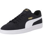 Puma Smash v2 Buck Unisex Yetişkin Spor Ayakkabı, Puma Black-Puma White-Puma Team Gold, 43