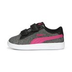 Puma Smash v2Glitz GlamV Inf Kadın Futbol Ayakkabısı, PUMA Black-Glowing Pink-PUMA White, 21