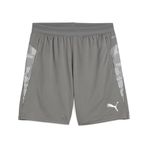 Puma Spor Şortu TeamCUP Antrenman Şortu 659171 Flat Medium Gray-Puma Gümüş Düz Açık Gri-XXL