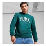 Puma Squad Erkek Yeşil Yuvarlak Yaka Sweatshirt