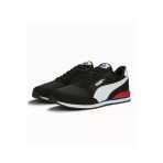 Puma ST Runner v3 Mesh Siyah Beyaz Kırmızı Unisex Sneaker