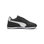 Puma St Runner V4 Kadın Deri Spor Ayakkabı Düz Taban Hakiki Deri Siyah - Beyaz Renk