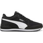 Puma St Runner V4 Mesh Erkek Spor Ayakkabı Orta Taban Tipi Nefes Alabilir Yapı ile Konforlu - Puma White-Puma Black-Puma Silver