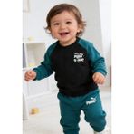 Puma Super Puma Kids Essentials Çocuk Eşofman Takımı 2 Parça Set - 1 - 2 Yaş - Siyah - Yeşil