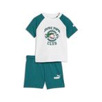 PUMA SUPER PUMA Tee and Short Set Üniseks Bebek Eşofman Takımı, PUMA White, 12-18 Ay