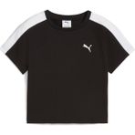 Puma T7 Baby Kadın Siyah Yuvarlak Yaka Tişört Nefes Alabilir Kumaş ile Şık Tasarım