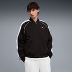 Puma T7 Erkek Siyah Ceket 635022-01 Uzun Kol Düz Desen Midi Kesim Kalıbı