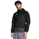 PUMA Teamgoal 23 Training Rain Jack erkek yağmurluk, siyah-asfalt, XL