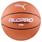 PUMA teamJAWS ALL Pro Basketbol Topu, Leather Brown-PUMA Black, 5