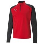 Puma Teamliga 1 4 Zip Top Kırmızı Erkek Futbol Antrenman Uzun Kollu Tişört