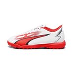 PUMA Ultra Play Tt Jr üniseks çocuk futbol ayakkabısı, Beyaz Siyah Ateş Orkide Kırmızısı, 38 EU