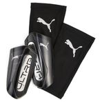 PUMA Üniseks Ultra Flex Sleeve Tekmelik, Siyah Gümüş, M