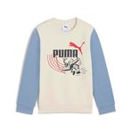PUMA Unisex Çocuk LITTLE RUNNERS Crew Sweatshirt Alpine Snow 6-7 YAŞ