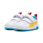 PUMA Unisex Çocuk Puma Multiflex 2 Color V Inf Spor Ayakkabı PUMA White-Pele Yellow 22