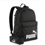 Puma Unisex Phase Sırt Çantası Seti Koyu Siyah Fermuarlı Özellikli Kapasite 09119101