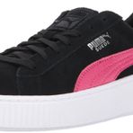 PUMA Unisex Suede Platform SNK Kids Black-Love Potion, 4.5 M US Big