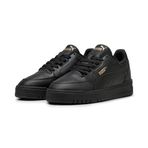 PUMA Unisex Yetişkin Shuffle Downtown Spor Ayakkabı PUMA Black-PUMA Black-Gold 46