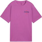 Puma Wardrobe Ess Floral Pack Relaxed Graphic Tee Kadın T-Shirt - Mor