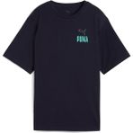 Puma Wardrobe Ess Graphic Tee Kadın Tişört - Lacivert - XS