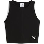 Puma WARDROBE ESS Kadın Ribbed Crop Top T-shirt Siyah Renkli Nervürlü Üst - XS