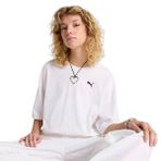 Puma Wardrobe Ess Oversized Kadın Beyaz Günlük Stil T-Shirt 62974302