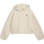 Puma Wardrobe Ess Polar Fl Hoodie Kadın Yetişkin Sweatshirt - Krem