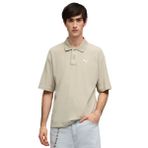 Puma Wardrobe Essentials Boxy Erkek Bej Günlük Stil Polo Yaka T-Shirt 63436261