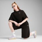 Puma Wardrobe Essentials Kadın Bol Heavy Tişört - Puma Black - XS